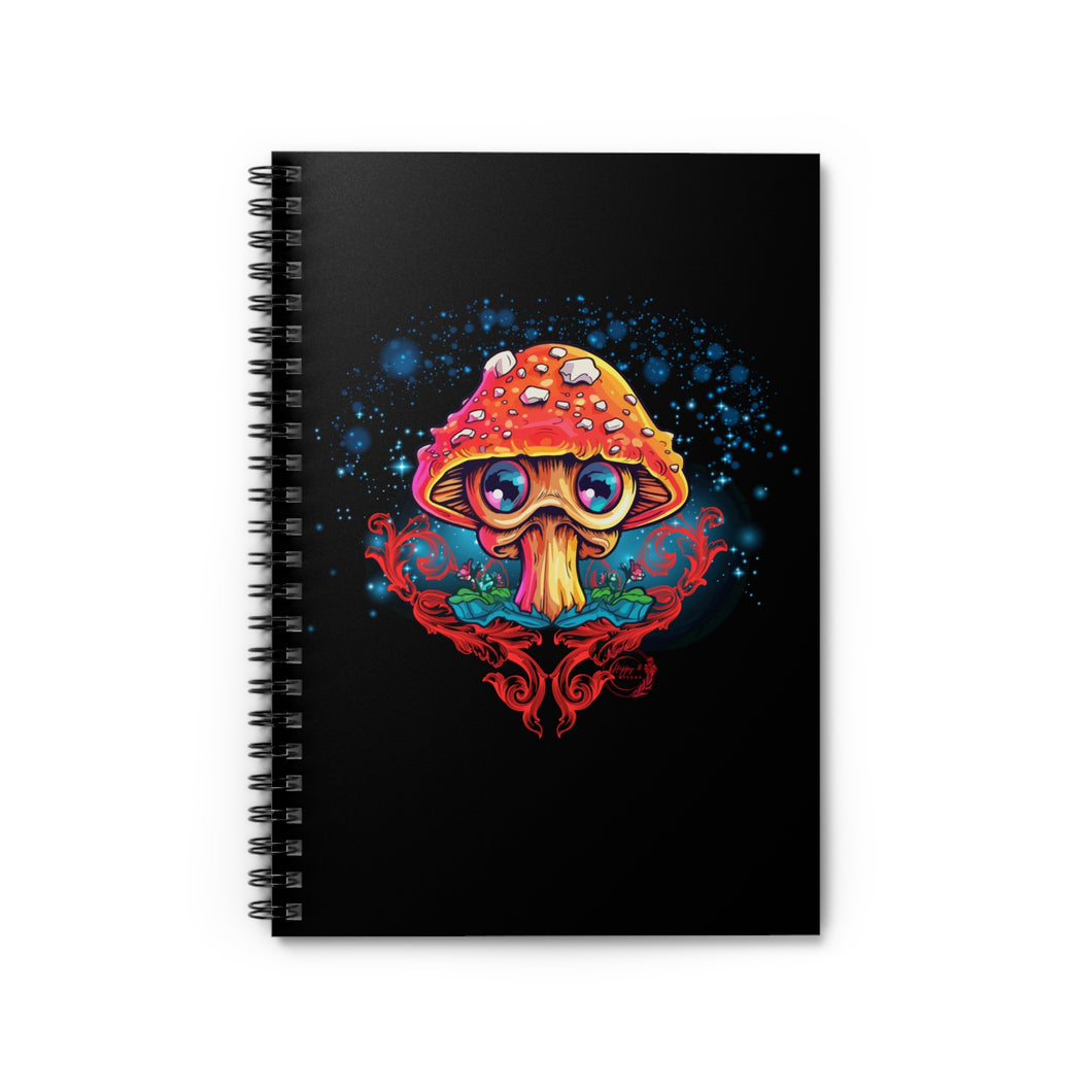 Mushroom Spiral Notebook - Ruled Line