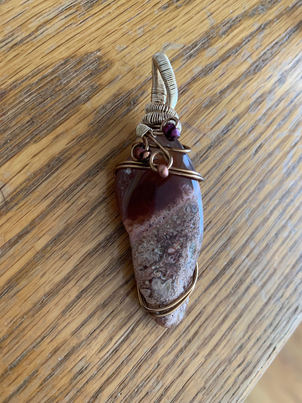Wire wrapped Agate Pendant