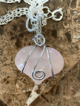 Load image into Gallery viewer, Rose Quartz Pendant Silver
