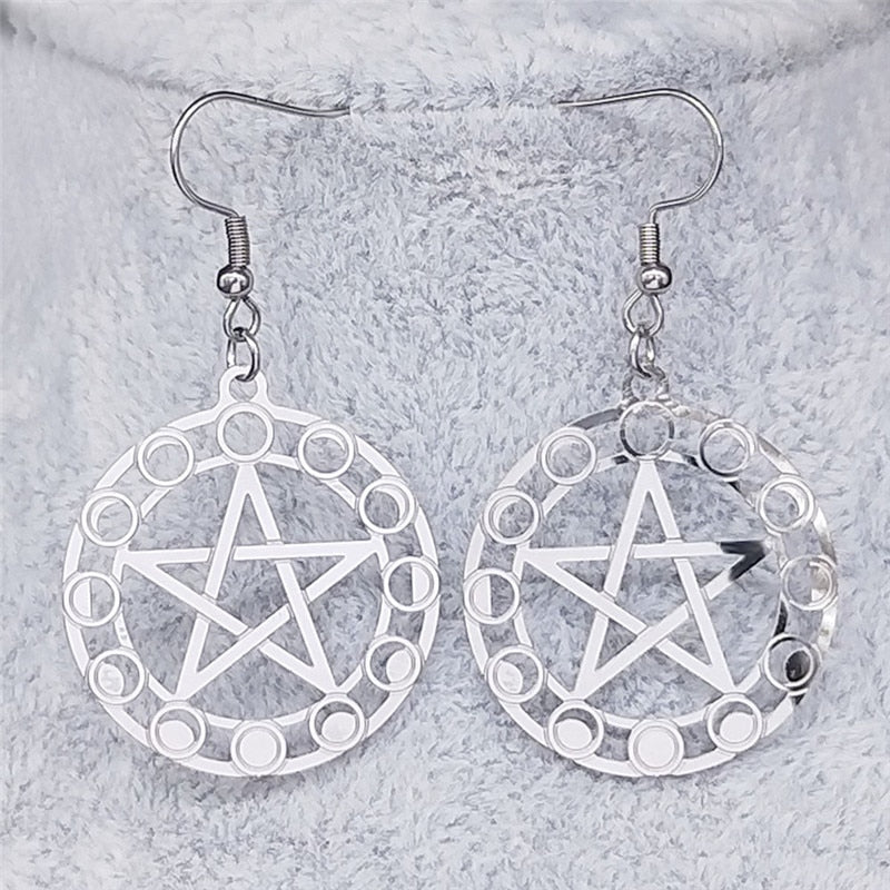 Witchy Pentagram Earrings