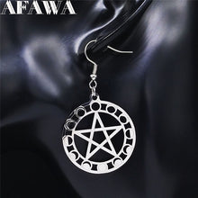 Load image into Gallery viewer, Witchy Pentagram Earrings
