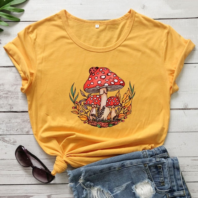 Colored Wild Mushroom Women's T-shirt
