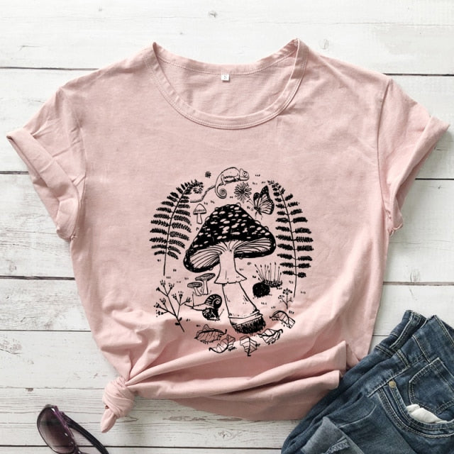 Forest Mushrooms Womens T-shirt